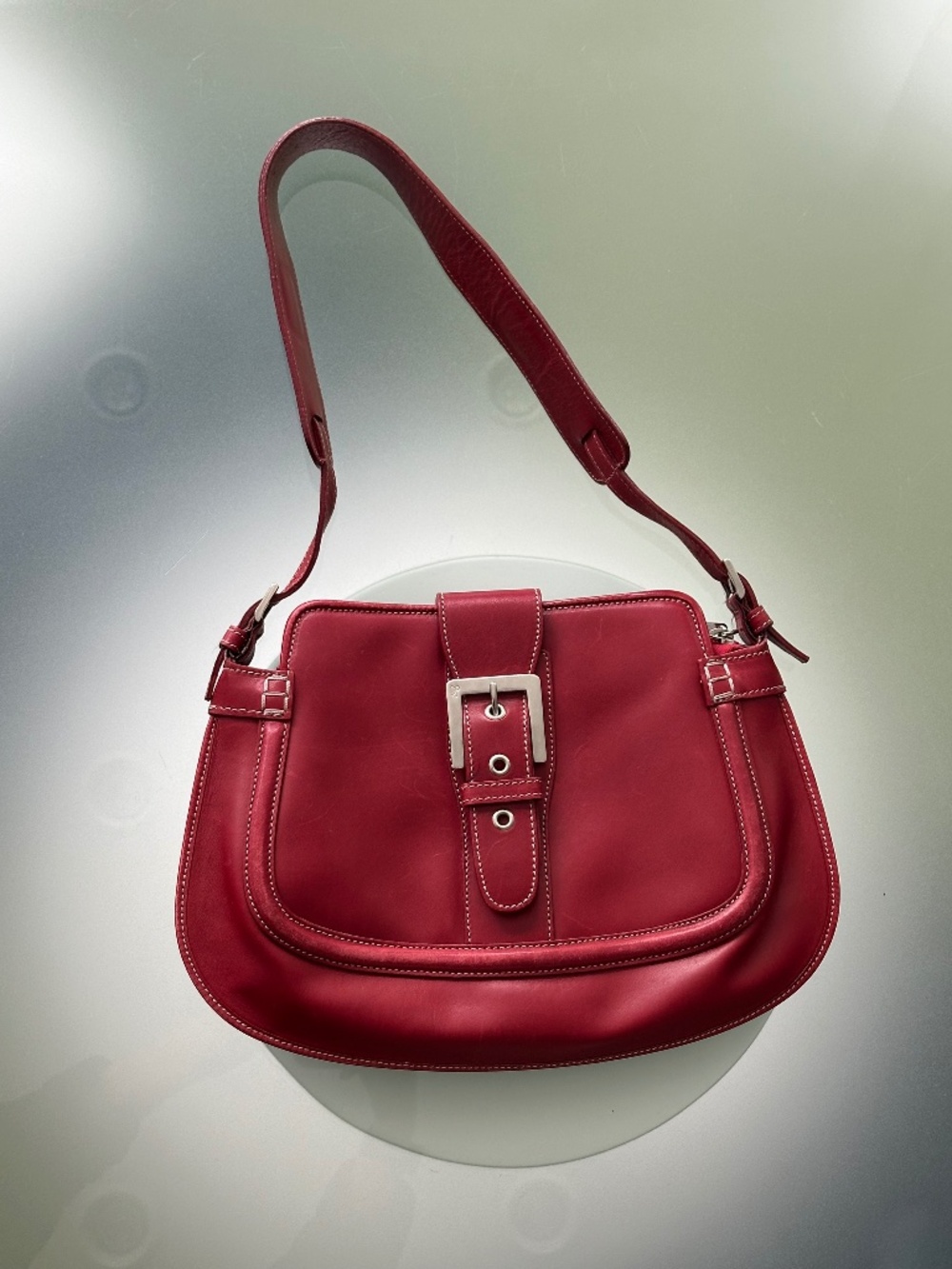 Donald J. Pliner Red Leather Purse